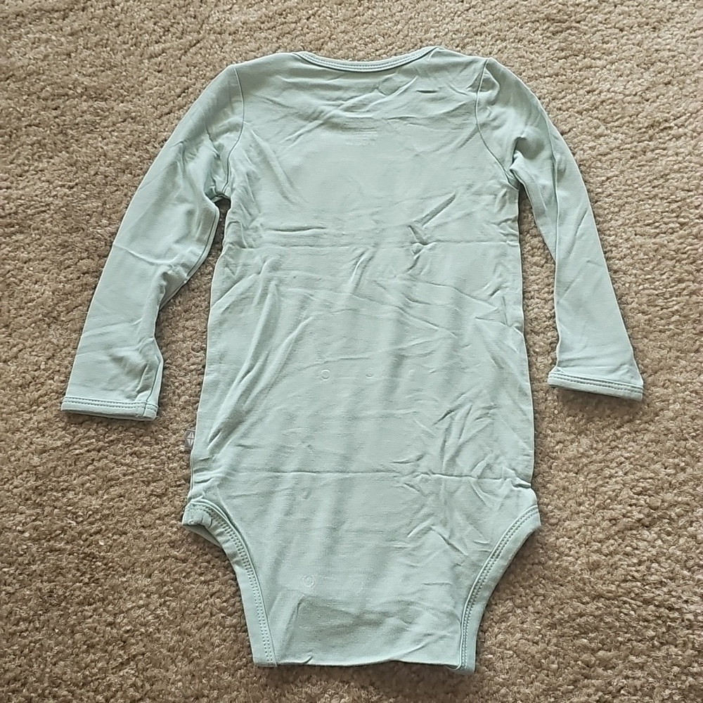 Kyte Baby Bodysuit Long Sleeve Sage 18-24 Months Bamboo - Picture 3 of 3